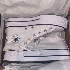 Brand new platform converses (white) size US 7